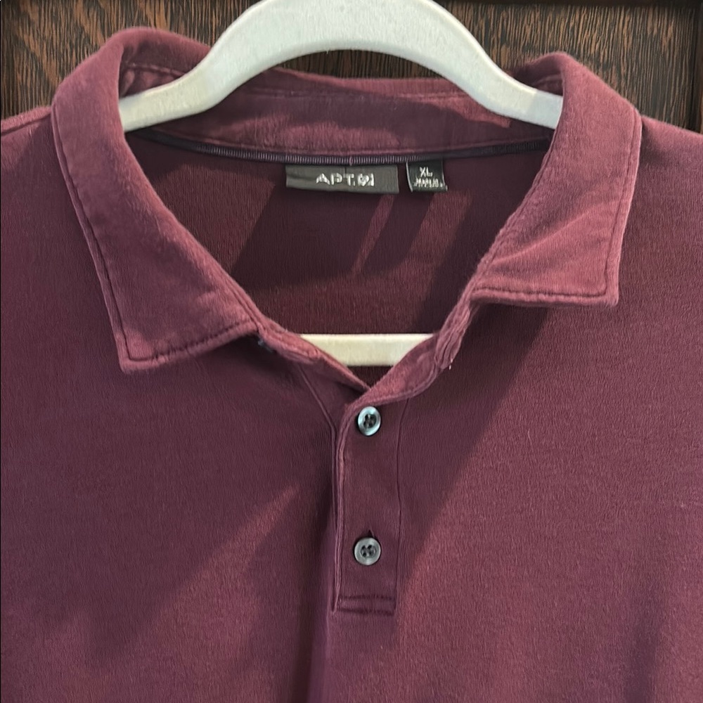 Apt. 9 Burgundy and Gray Polo Shirts Classic Style - Picture 4 of 5